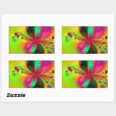 Fire Dance Fractal Art Rechthoekige Sticker (Vel)