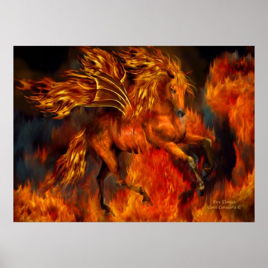 Fire Dancer Fantasy Art Poster (Voorkant)
