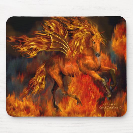 Fire Dancer Fantasy Mousepad Muismat (Voorkant)
