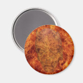 Fire Demon Round Magnet (Voorkant / Achterkant)