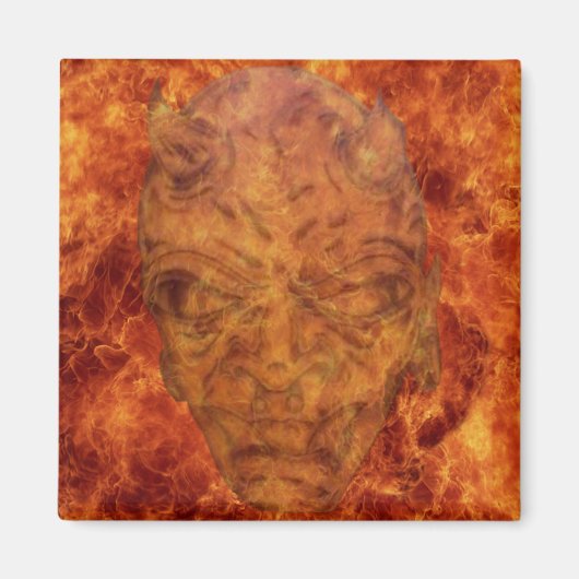 Fire Demon Square Magnet (Voorkant)