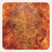Fire Demon Square Stickers (Voorkant)