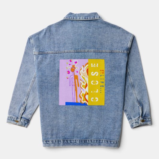 fire denim jacket (Achterkant)