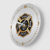 Fire Department Badge Gold and Silver Grote Klok (Hoek)