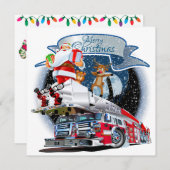 Fire Department Christmas HD Print Kaart (Voorkant / Achterkant)