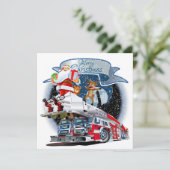 Fire Department Christmas HD Print Kaart (Staand voorkant)