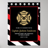 Fire Department Firefighter Retirement Welcome Poster (Voorkant)