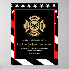 Fire Department Firefighter Retirement Welcome Poster