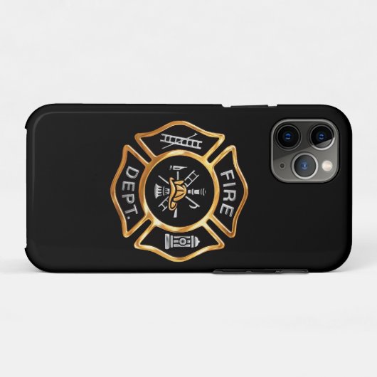 Fire Department Gold Badge Case-Mate iPhone Case (Achterkant (horizontaal))