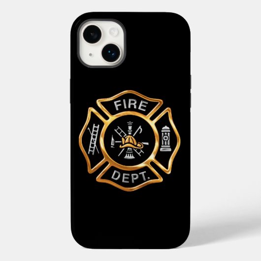 Fire Department Gold Badge Case-Mate iPhone Case (Achterkant)