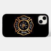 Fire Department Gold Badge Case-Mate iPhone Case (Achterkant (horizontaal))