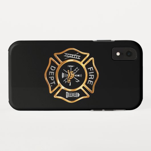 Fire Department Gold Badge Case-Mate iPhone Case (Achterkant (horizontaal))