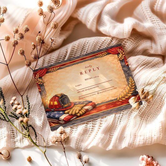 Fire Department Graduation RSVP Kaartje