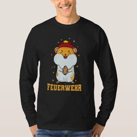 Fire Department Hamster with Fire Helmet T-shirt (Voorkant)