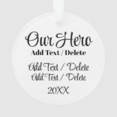 FIRE DEPARTMENT HERO Zie Terug Ornament (achterkant)