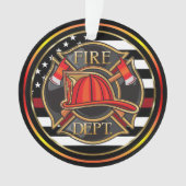 FIRE DEPARTMENT HERO Zie Terug Ornament (voorkant)