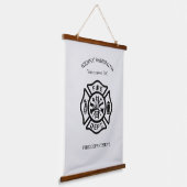 Fire Department logo Black Hangend Wandkleed (Gebogen)
