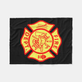 Fire Department Logo Uniform Fireman Symbol Firefi Fleece Deken (Voorkant (Horizontaal))