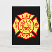 Fire Department Logo Uniform Fireman Symbol Firefi Kaart (Voorkant)