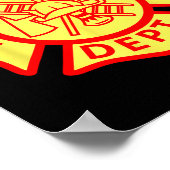 Fire Department Logo Uniform Fireman Symbol Firefi Poster (Hoek)