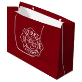 Fire Dept/Firefighter Large Cft Bag Cadeautasje (Voorkant Gekanteld)