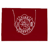 Fire Dept/Firefighter Large Cft Bag Large Cadeautasje (Achterkant)