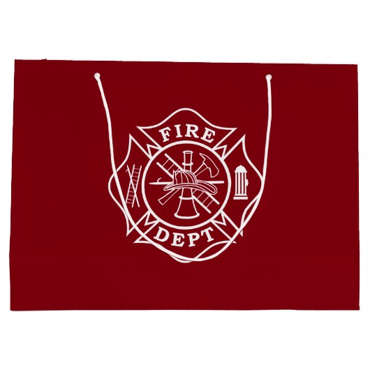 Fire Dept/Firefighter Large Cft Bag Large Cadeautasje (Achterkant)