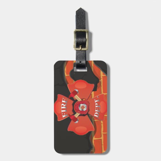 Fire Dept Logo Bagagelabel (Voorkant verticaal)