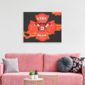 Fire Dept Logo Canvas Afdruk (Insitu (Woonkamer))
