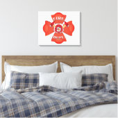 Fire Dept Logo Canvas Afdruk (Insitu (Slaapkamer))