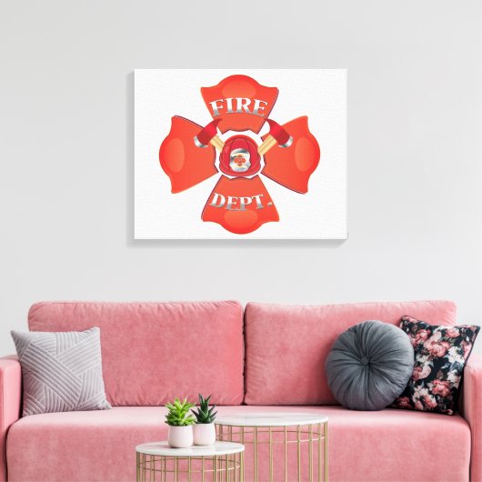 Fire Dept Logo Canvas Afdruk (Insitu (Woonkamer))