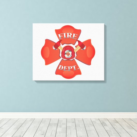 Fire Dept Logo Canvas Afdruk (Insitu (Houten vloer))