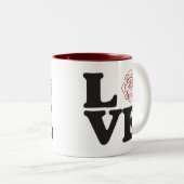 Fire Dept "LOVE" Mok met twee toonkoffie (Voorkant rechts)