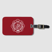 Fire Dept Maltese Cross Bagagelabel met Business (Voorkant (horizontaal))