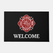 Fire Dept Maltese Cross Doormat Deurmat (Voorkant)
