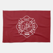 Fire Dept Maltese Cross Kitchen Towel 16 x 24 inch Theedoek (Horizontaal)