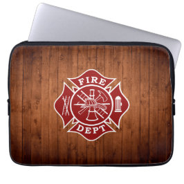 Fire Dept Maltese Cross-laptoptas Laptop Sleeve
