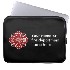 Fire Dept Maltese Cross-laptoptas Laptop Sleeve