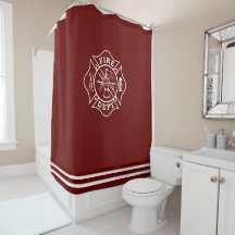 Fire Dept Maltese Cross Shower Curtain
