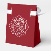 Fire Dept Maltese Cross Tent Favor Box Bedankdoosjes (Achterkant)