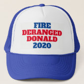 "Fire Deranged Donald 2020" Trucker Pet (Voorkant)