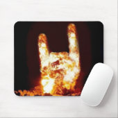 Fire Devil Horns Gepersonaliseerd Muismat (Met muis)