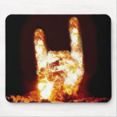 Fire Devil Horns Gepersonaliseerd Muismat (Voorkant)