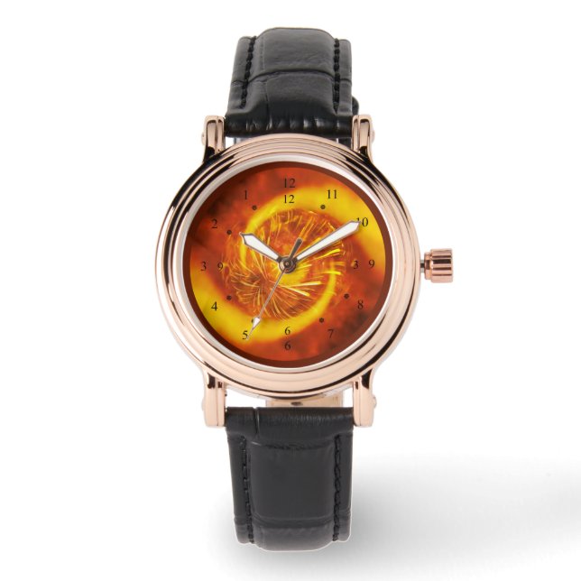 Fire Diamond V2~Time Machine Watch~Unique Design~ Horloge (Voorkant)
