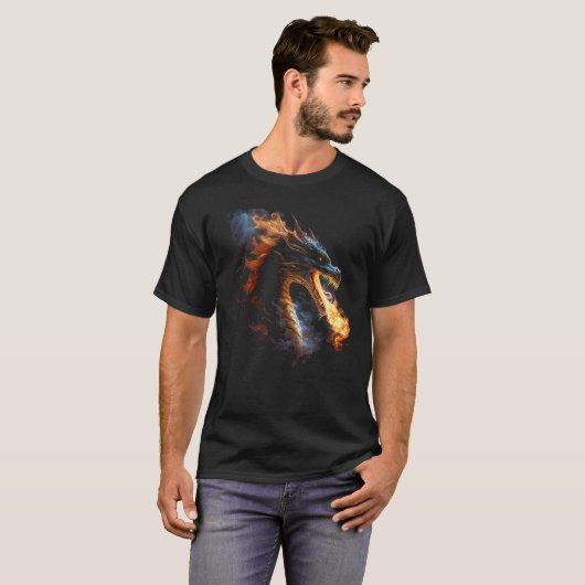 Fire Dragon Artwork T-shirt (Voorkant volledig)