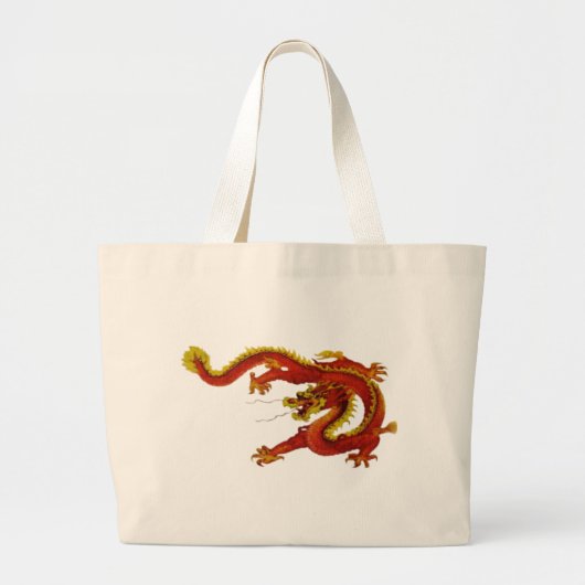 Fire Dragon Bag Grote Tote Bag (Voorkant)