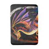 Fire Dragon Castle Fantasy Art Mythical Creaters Badmat (Voorkant Verticaal)