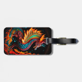 Fire Dragon Castle Fantasy Art Mythical Creaters Bagagelabel (Achterkant horizontaal)