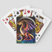 Fire Dragon Castle Fantasy Art Mythical Creaters Pokerkaarten (Achterkant)