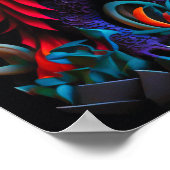 Fire Dragon Castle Fantasy Art Mythical Creaters Poster (Hoek)